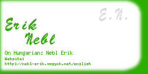 erik nebl business card